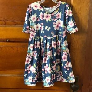 Little Girls 3/4 Sleeve Dress